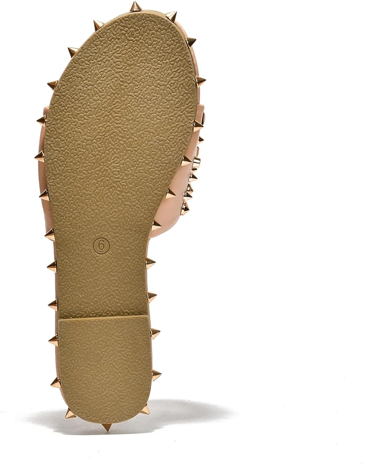 Cape Robbin Tonie Spike and Stud Adorned Flat Sandals (Tonie)