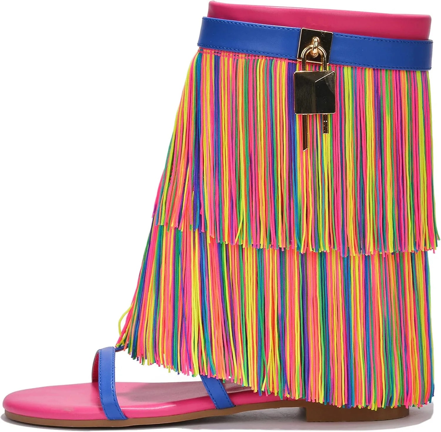 Carami Round Toe Fold Over Flat Sandals (Carami)