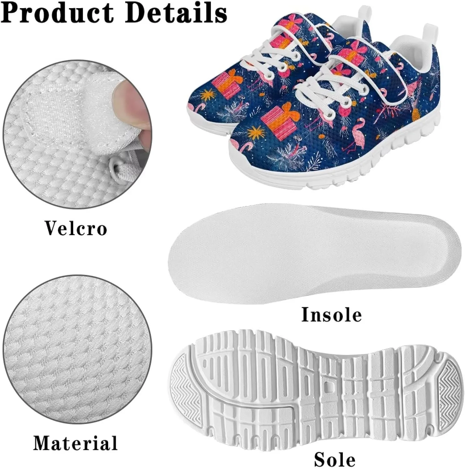Cartoon Animals Kids Shoes Boys Girls Sneakers Unisex Lightweight Running Shoes Breathable Athletic Fitness Sneakers for Little Kid SizeUS11-15
