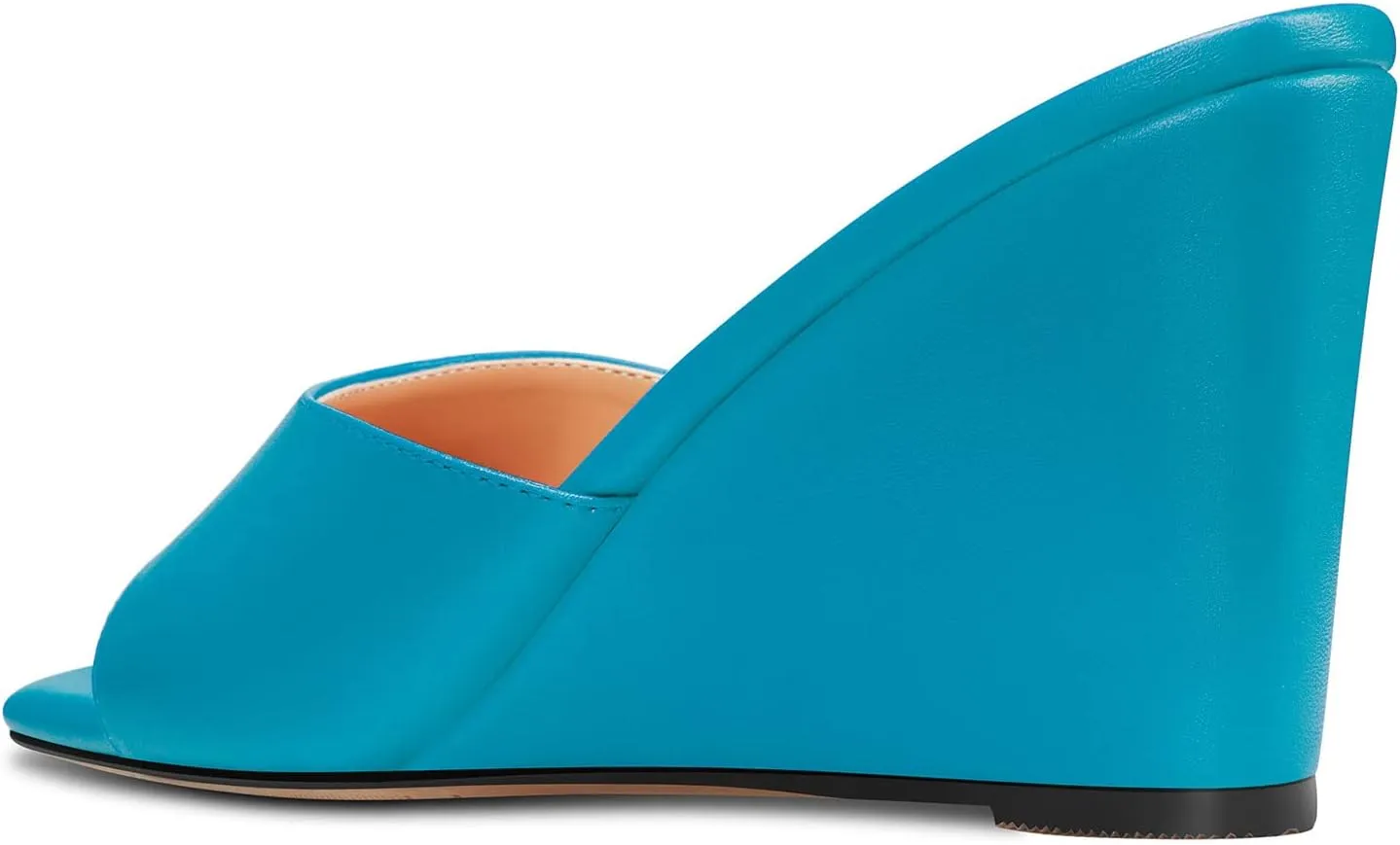 Castamere Women Mid Wedge Heel Open Toe Slip-on Mules Shoes Sandals Casual Party 3.2 Inches Heels
