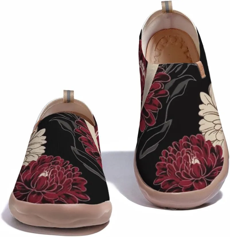 Casual Loafers for Women Art Painted Travel Slip On Shoes Lightweight Comfort Knitted Walking Sneakers