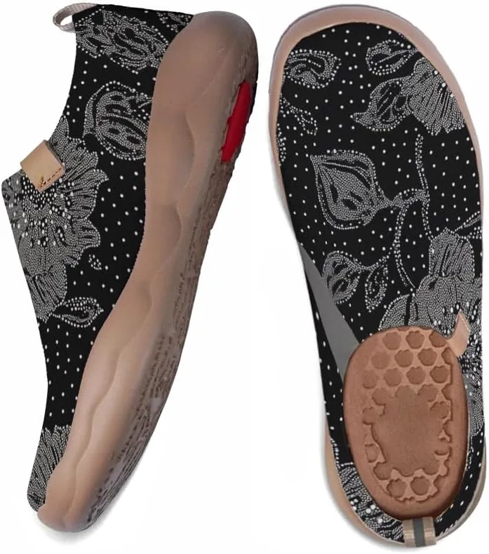Casual Loafers for Women Art Painted Travel Slip On Shoes Lightweight Comfort Knitted Walking Sneakers