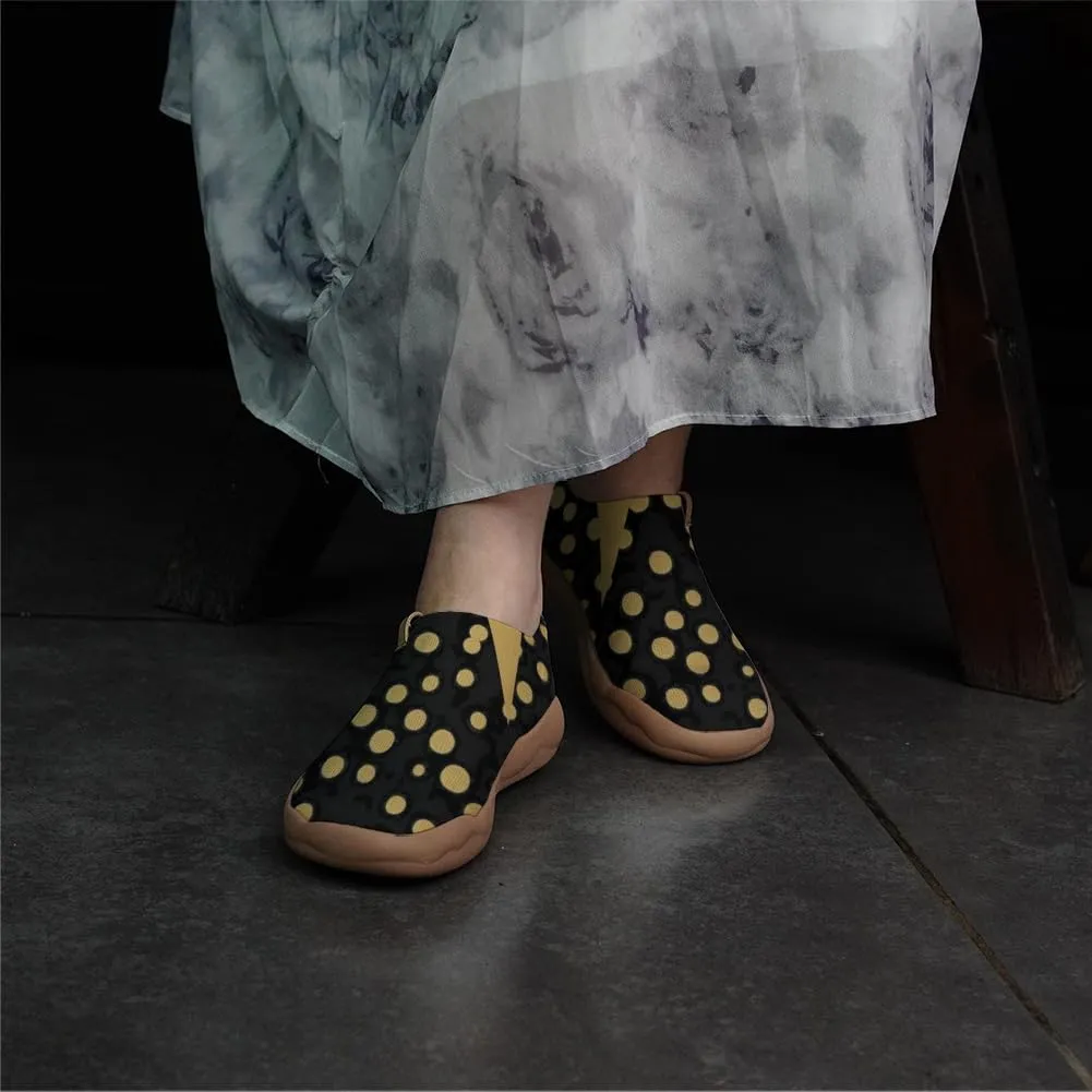 Casual Loafers for Women Art Painted Travel Slip On Shoes Lightweight Comfort Knitted Walking Sneakers
