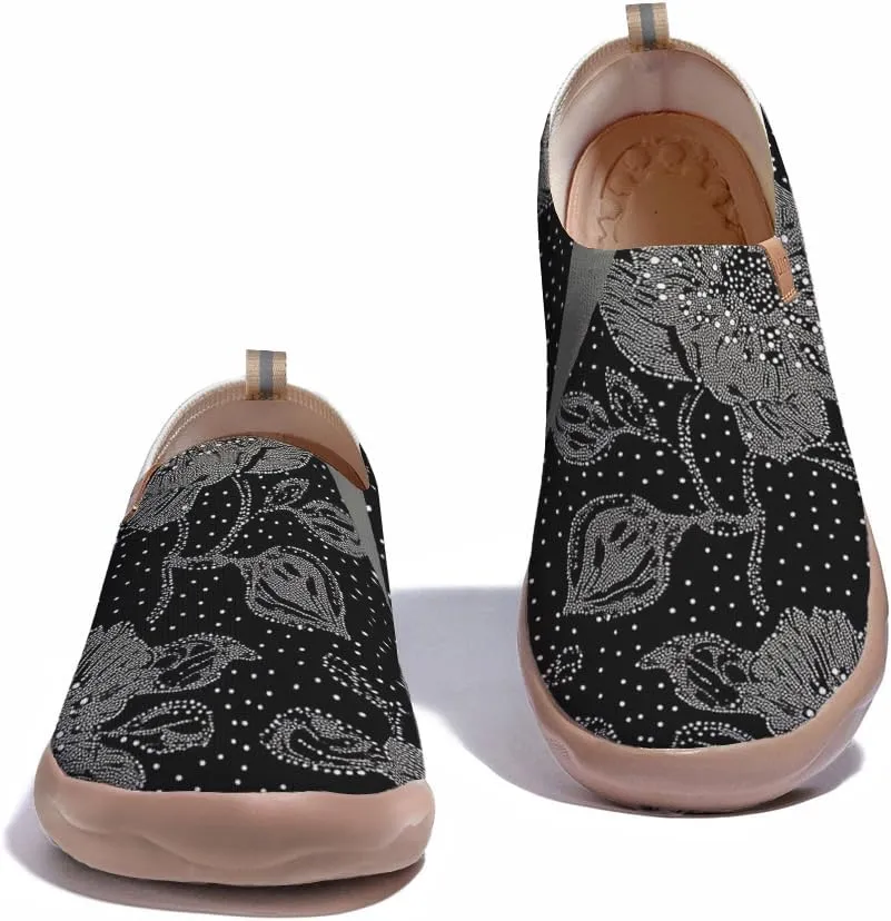 Casual Loafers for Women Art Painted Travel Slip On Shoes Lightweight Comfort Knitted Walking Sneakers