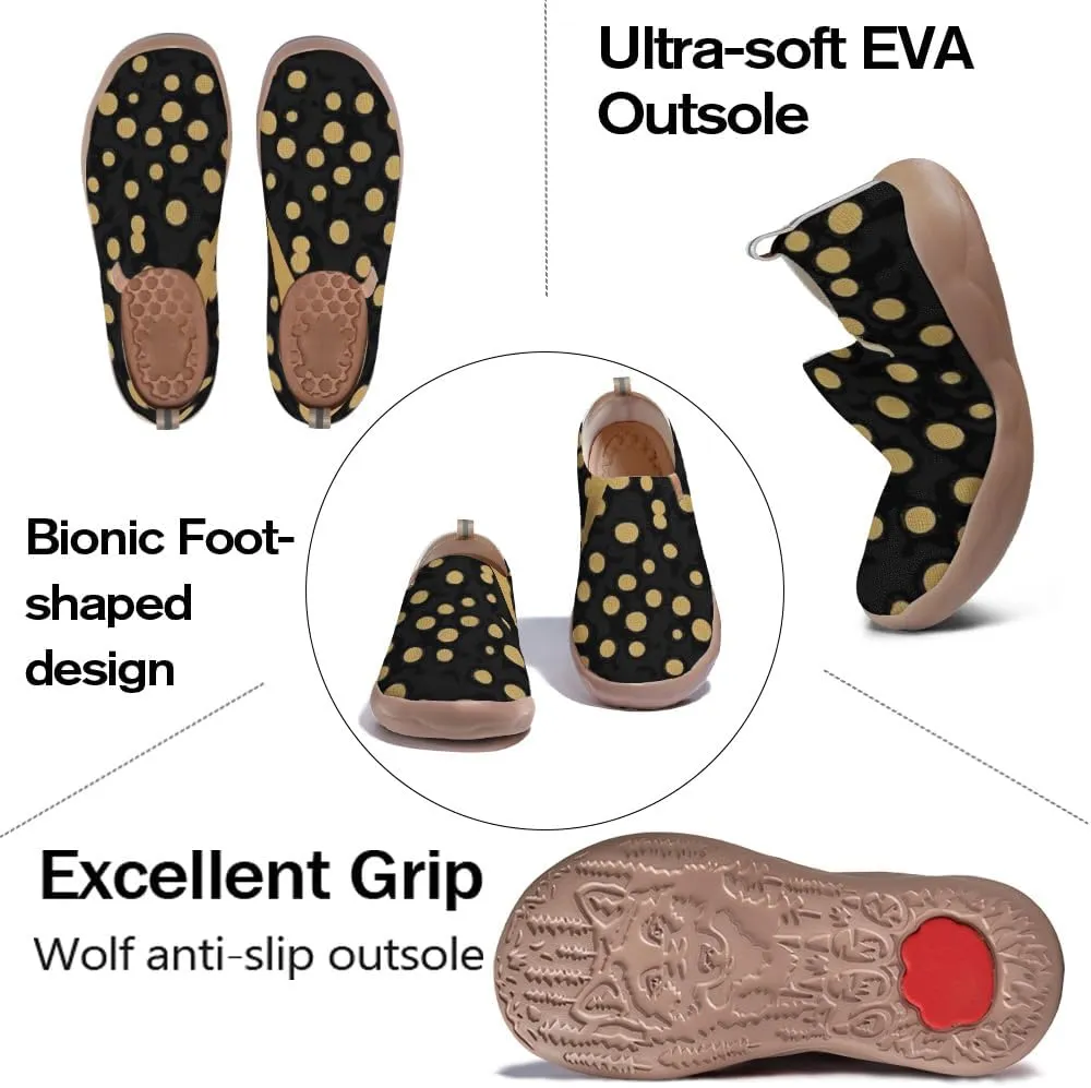 Casual Loafers for Women Art Painted Travel Slip On Shoes Lightweight Comfort Knitted Walking Sneakers
