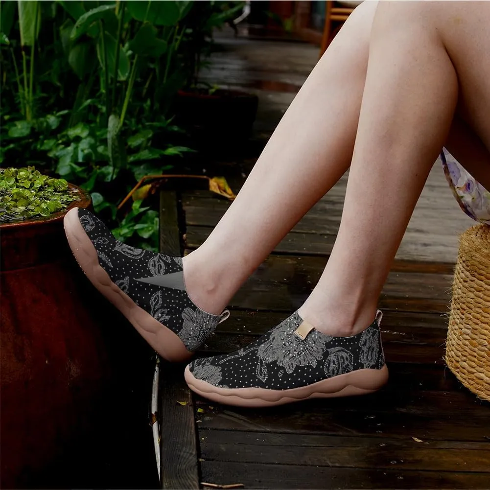 Casual Loafers for Women Art Painted Travel Slip On Shoes Lightweight Comfort Knitted Walking Sneakers