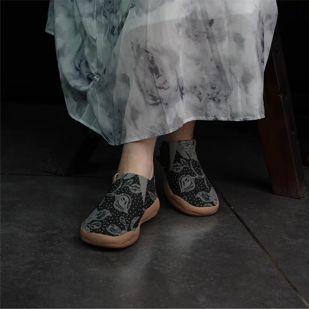 Casual Loafers for Women Art Painted Travel Slip On Shoes Lightweight Comfort Knitted Walking Sneakers