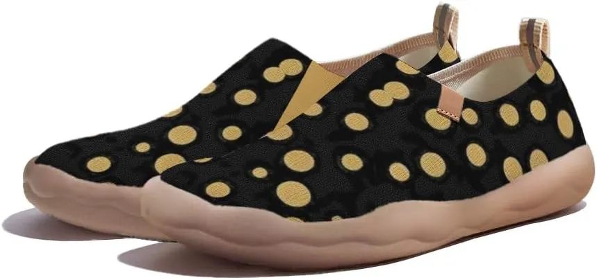 Casual Loafers for Women Art Painted Travel Slip On Shoes Lightweight Comfort Knitted Walking Sneakers