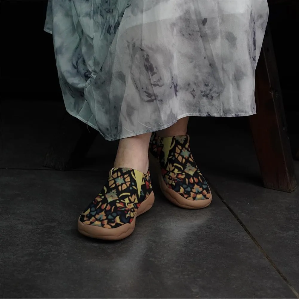 Casual Slip On Loafers for Women Art Painted Travel Shoes Lightweight Comfort Knitted Walking Sneakers