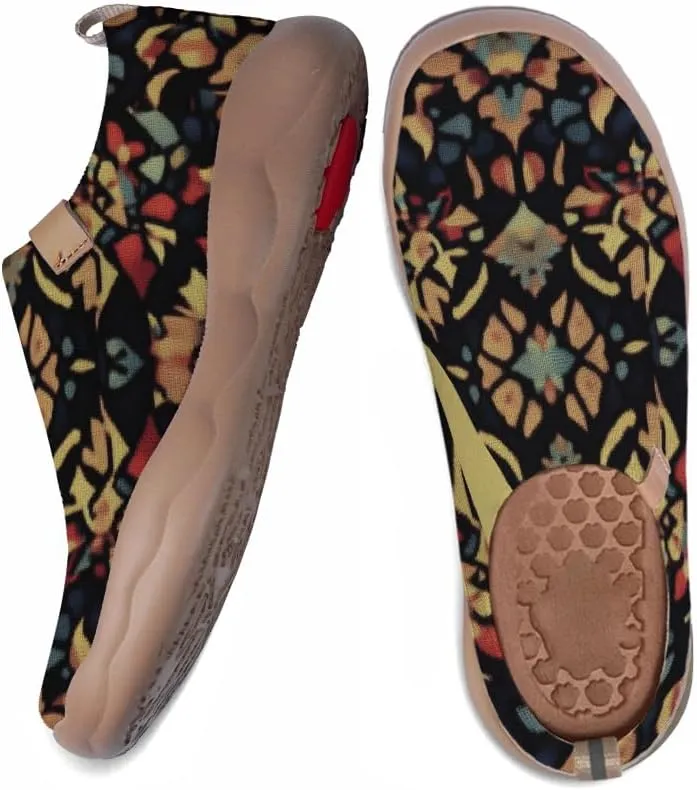 Casual Slip On Loafers for Women Art Painted Travel Shoes Lightweight Comfort Knitted Walking Sneakers