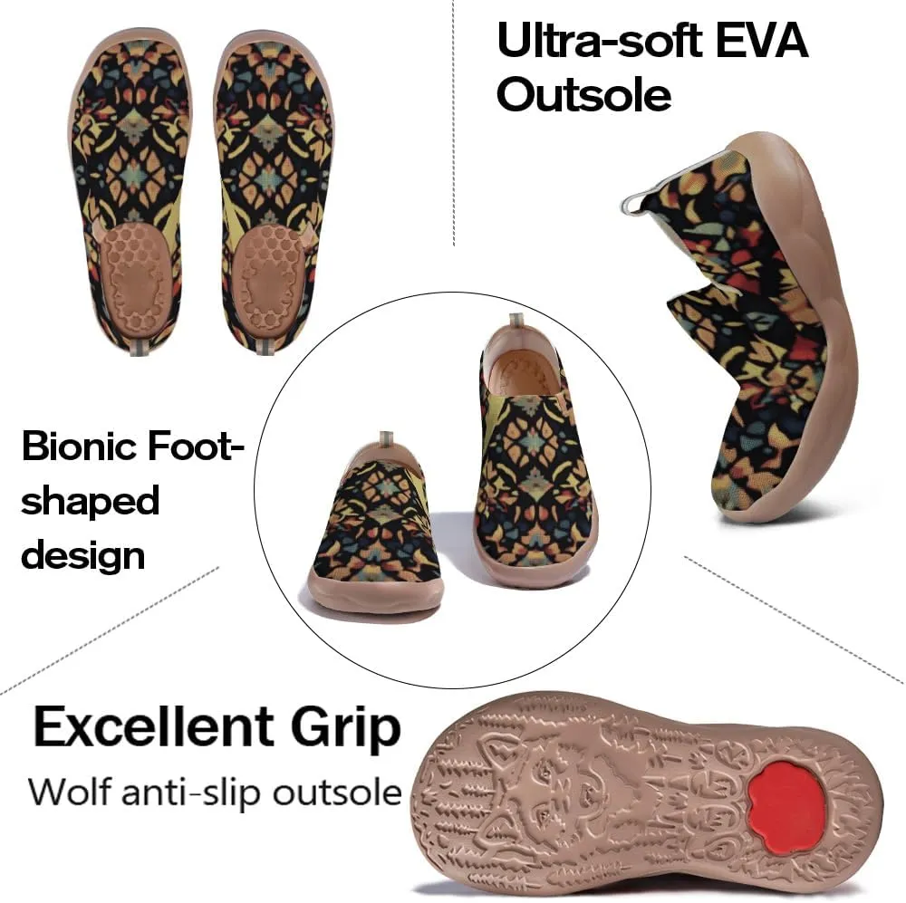 Casual Slip On Loafers for Women Art Painted Travel Shoes Lightweight Comfort Knitted Walking Sneakers