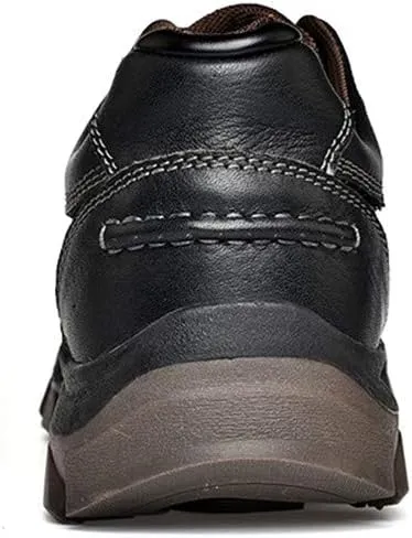 CHICLOVEY Men's Low-Cut Trail Hiking Shoes Outdoor Leather Sneakers with High-Traction Grip