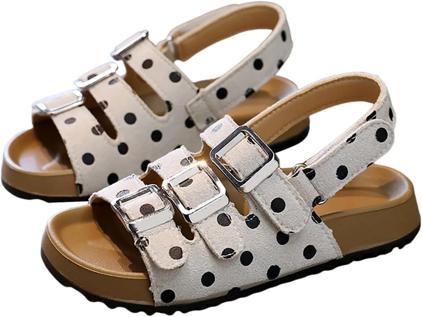 Children's Back Strap Water Sandal Girls Shoes Comfortable Soft Sole Sandals Fashionable Open Toe Polka Dot Sandals