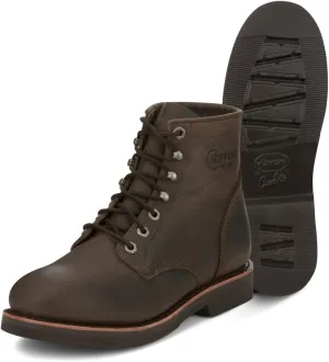Chippewa Men's 6" Classic 2.0 Soft Toe Unlined Lace Up Work Boots - Durable, Full-Grain Leather Work Boots for Men