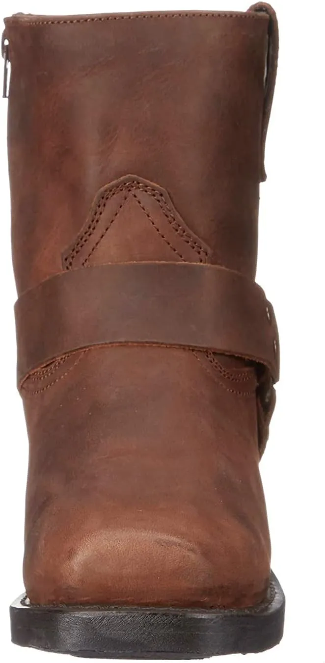 CHUUMEE Men's Classic Western Cowboy Square Toe Embroidered Cowboy Boots，Men's Square Toe Side Zip Ankle Boots