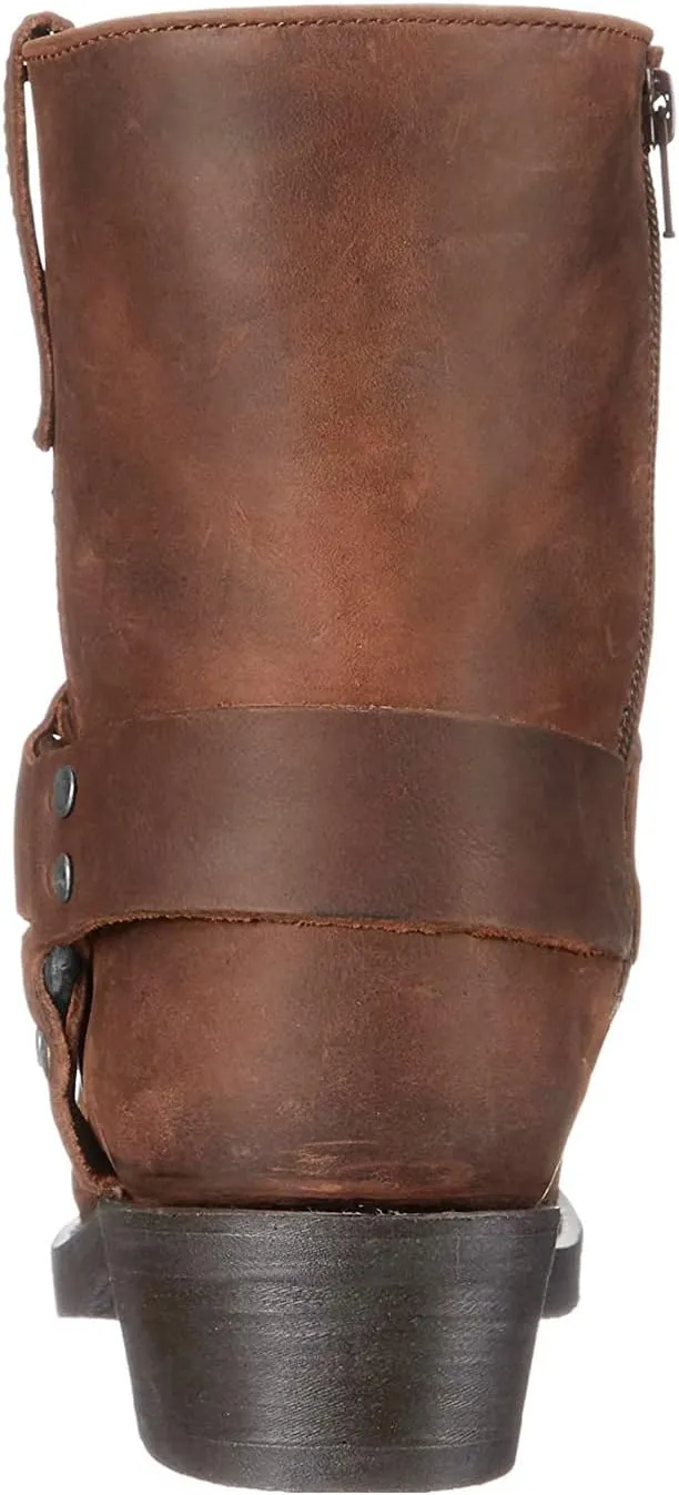 CHUUMEE Men's Classic Western Cowboy Square Toe Embroidered Cowboy Boots，Men's Square Toe Side Zip Ankle Boots