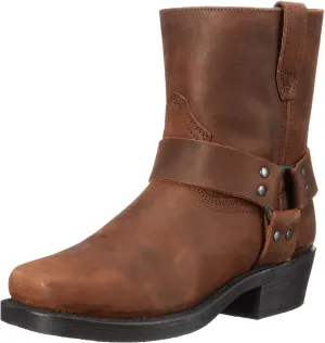 CHUUMEE Men's Classic Western Cowboy Square Toe Embroidered Cowboy Boots，Men's Square Toe Side Zip Ankle Boots