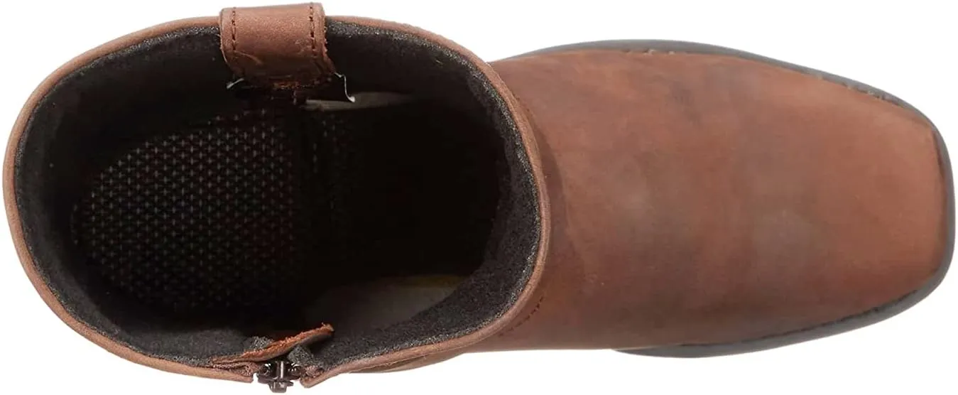 CHUUMEE Men's Classic Western Cowboy Square Toe Embroidered Cowboy Boots，Men's Square Toe Side Zip Ankle Boots