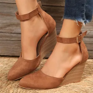 Closed Toe Wedges Sandals for Women 2025 Womens Espadrilles Wedge Heels Closed Toe Summer Shoes Dressy Platform Ankle Strap Heeled Sandals Ladies Comfortable Dress Covered Toe Sandals