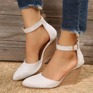 Closed Toe Wedges Sandals for Women 2025 Womens Espadrilles Wedge Heels Closed Toe Summer Shoes Dressy Platform Ankle Strap Heeled Sandals Ladies Comfortable Dress Covered Toe Sandals