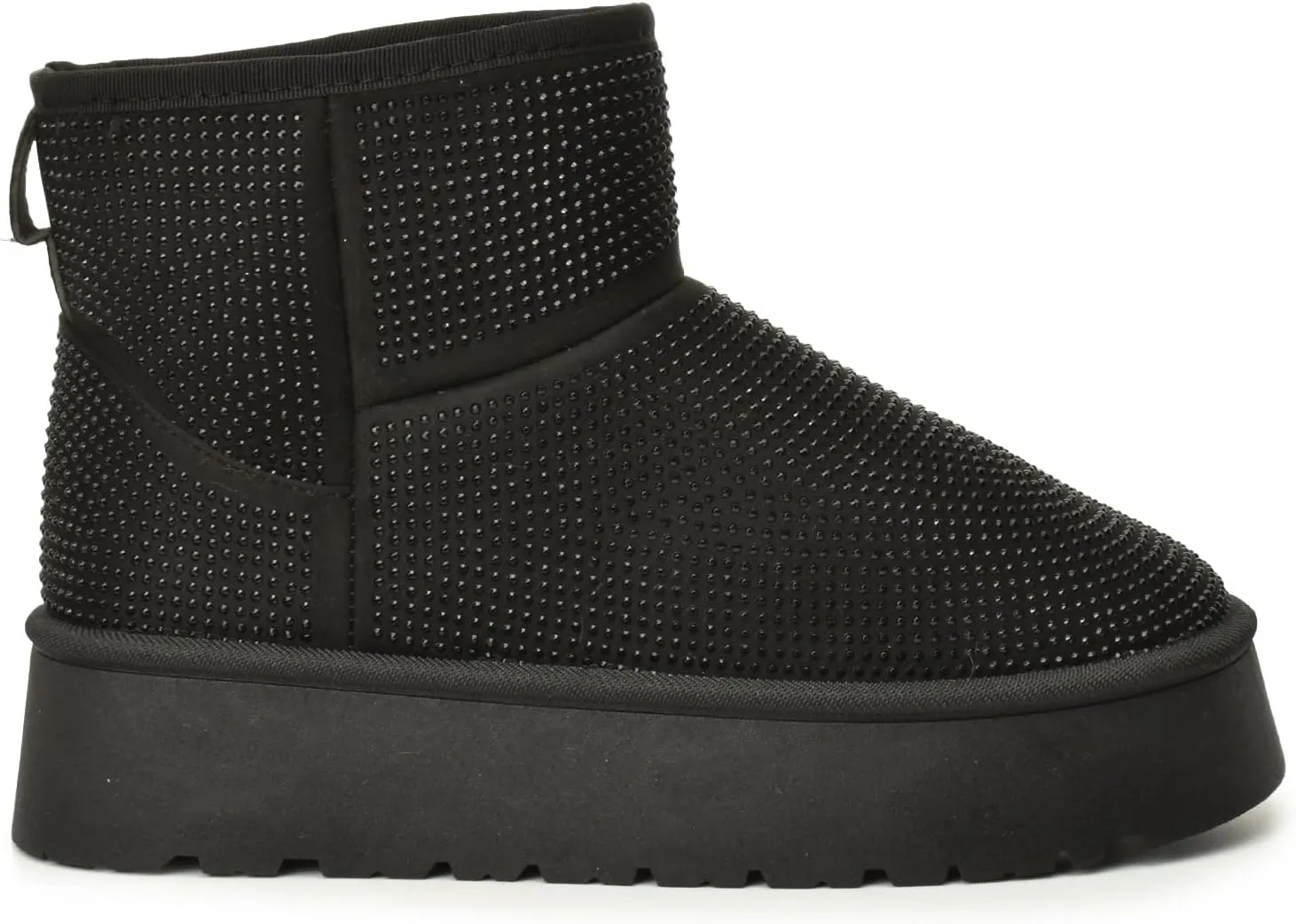 CLOUDAIR Women's Ankle Comfort Winter Boots with plush faux Fur, Stylish studded design & Durable, Slip-On trendy women's Winter Footwear