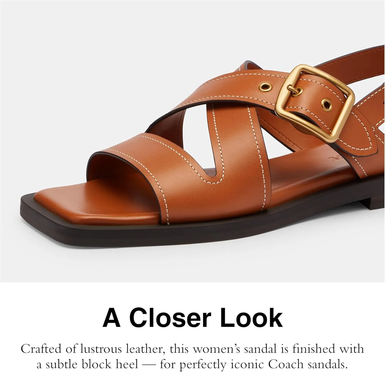 Coach Women's Archival Buckle Flat Sandal Platform