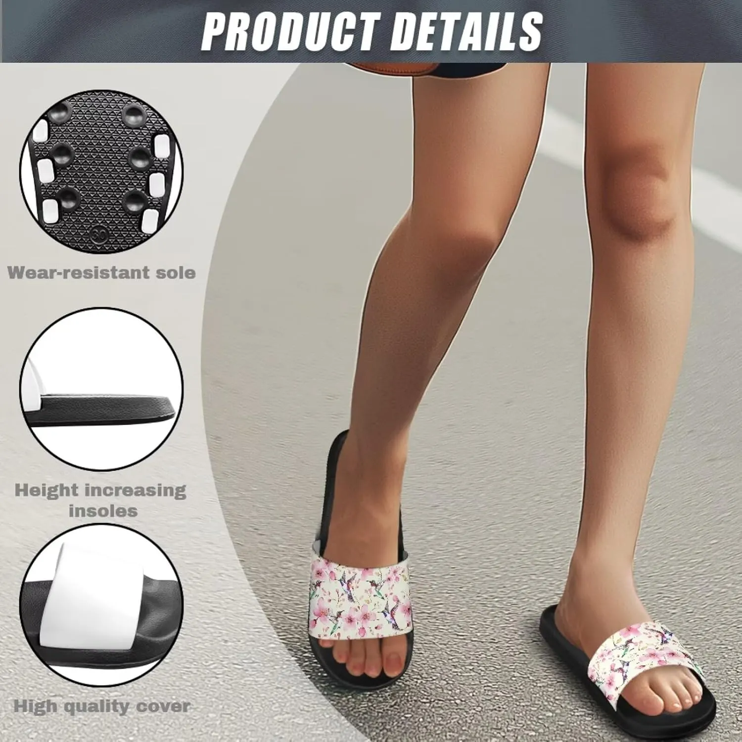 Coloranimal Slippers for Women Sandals Women Comfortable Slide Sandals with Non Slip Sole Fashion Lightweight Shower Shoes House Slippers