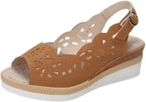 Contrast Paneled Cutout Lace-up Muffin Sandals 2025 New Summer Causal Womens Lace-Up Peep Toe Platform Wedge Shoes Sandal Wedges Comfy Sports Open Tennis Shoes Sneaker