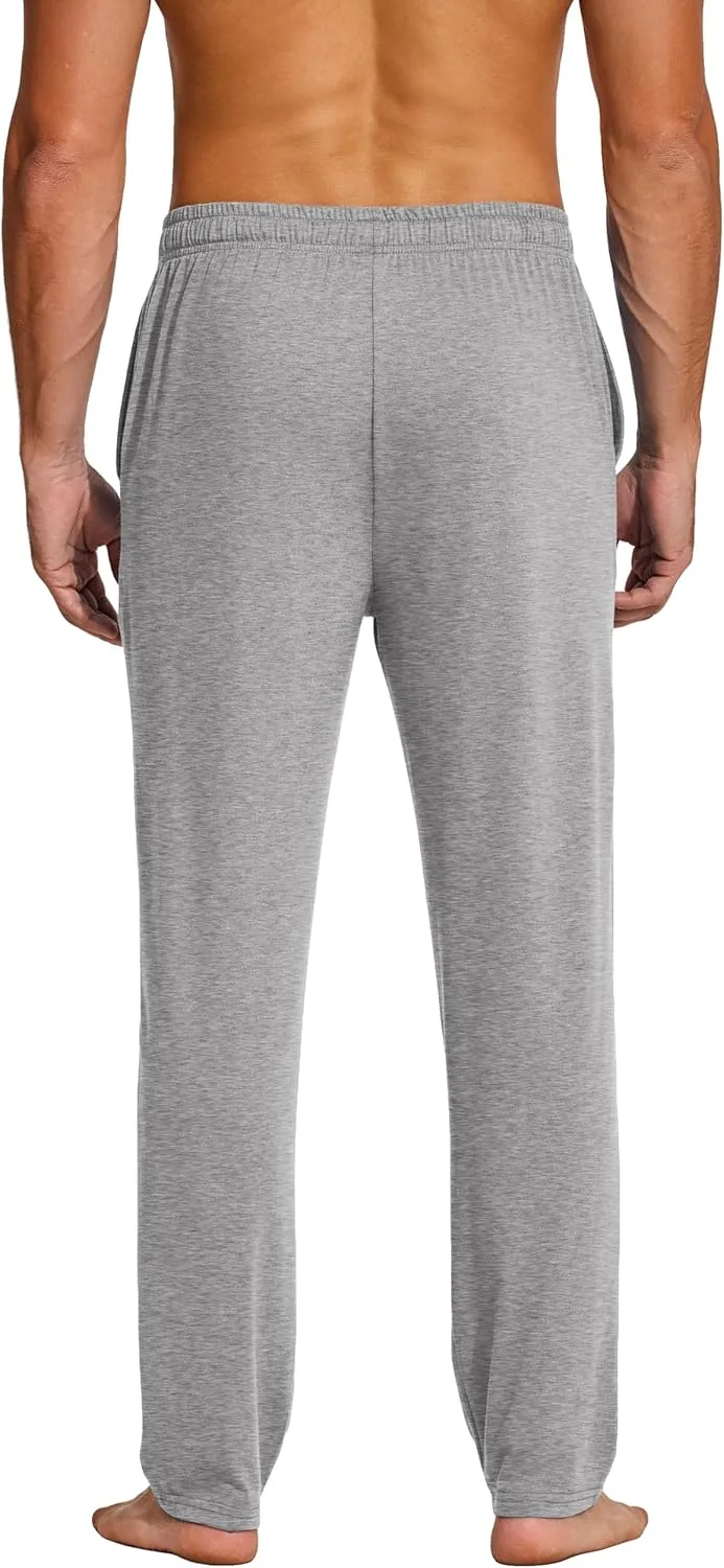 COOFANDY Men's Yoga Sweatpants Lightweight Open Bottom Lounge Pants Casual Drawstring Sweat Pants with Pockets