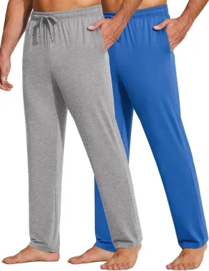 COOFANDY Men's Yoga Sweatpants Lightweight Open Bottom Lounge Pants Casual Drawstring Sweat Pants with Pockets