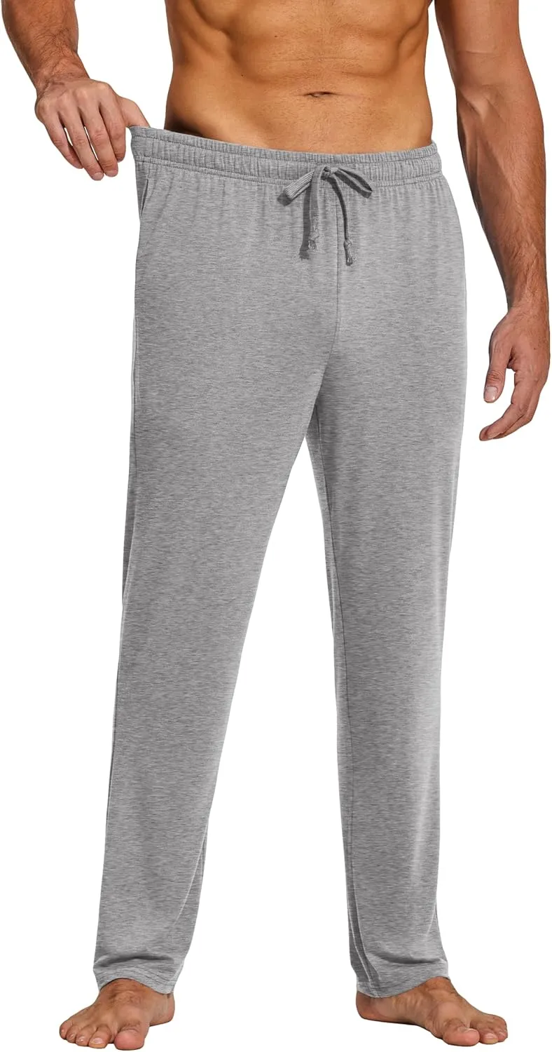 COOFANDY Men's Yoga Sweatpants Lightweight Open Bottom Lounge Pants Casual Drawstring Sweat Pants with Pockets