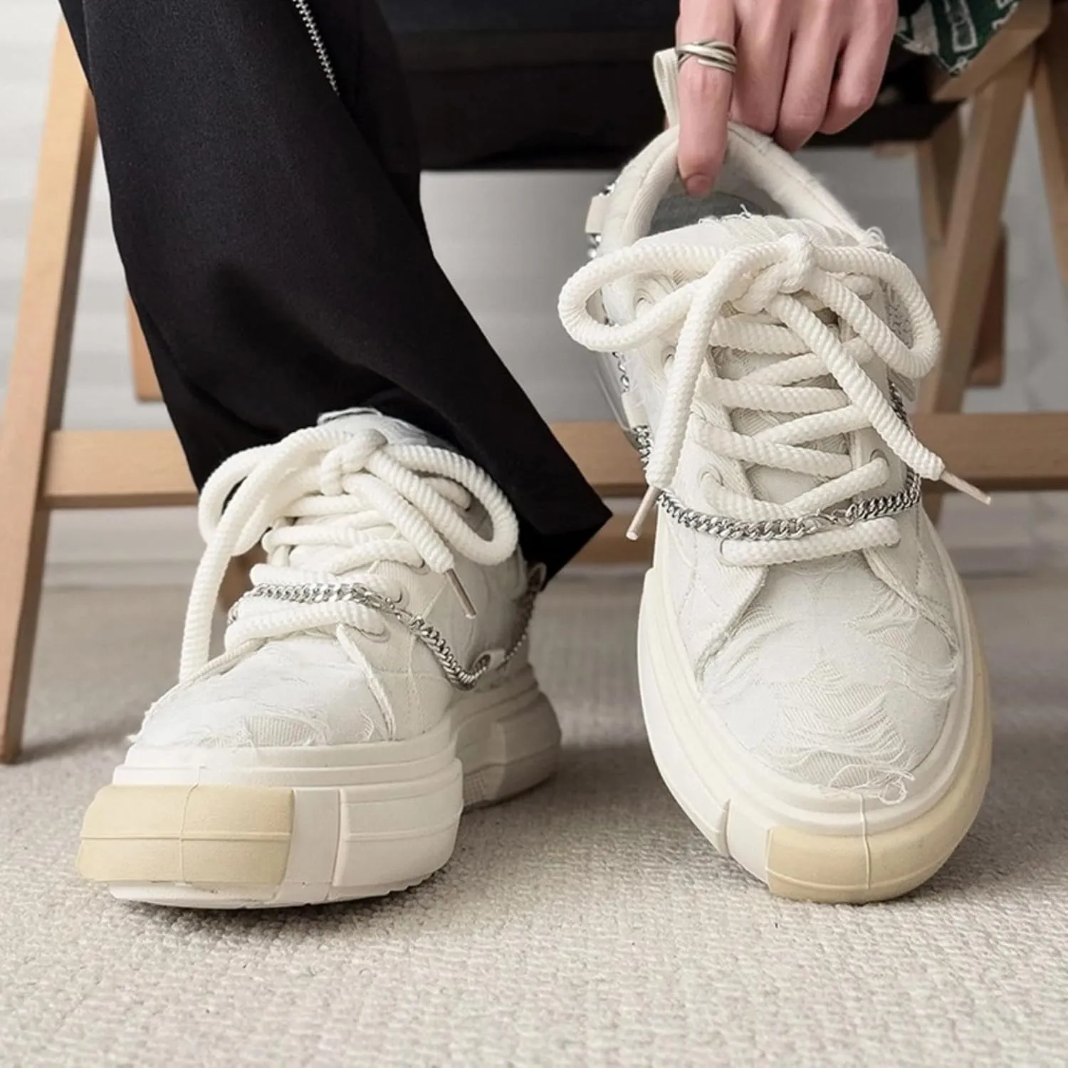 Cool Chunky Sneaker for Women Y2K Sporty Platform Sneakers Thick Sole Aesthetic Walking Shoes