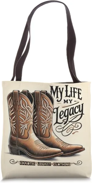 Cowboy Boot Western Aesthetic - Rustic Country Spirit Tote Bag