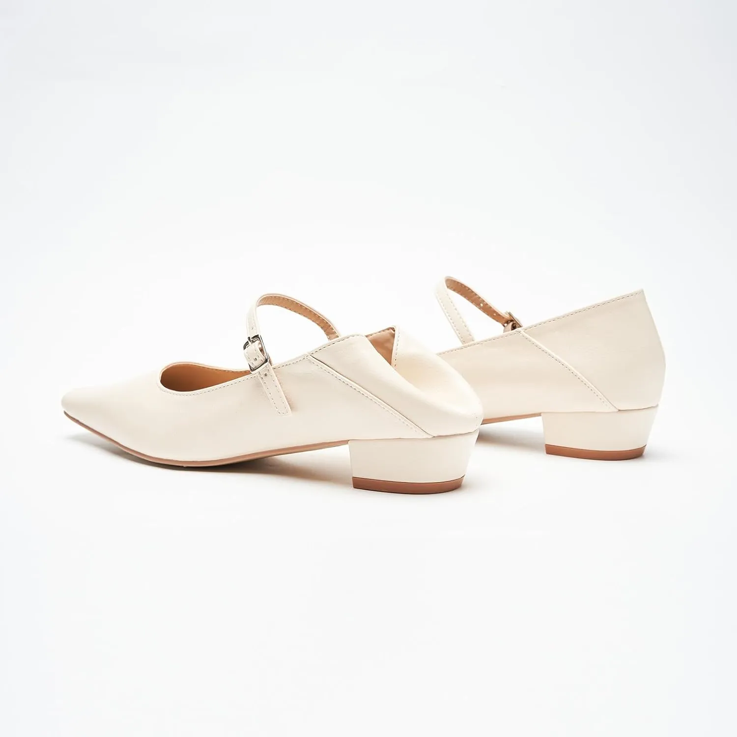 C.Paravano Convertible Mary Jane Shoes for Women - Fold Down Heel Shoes Low Mules Two-Way Adjustable Backless Loafers