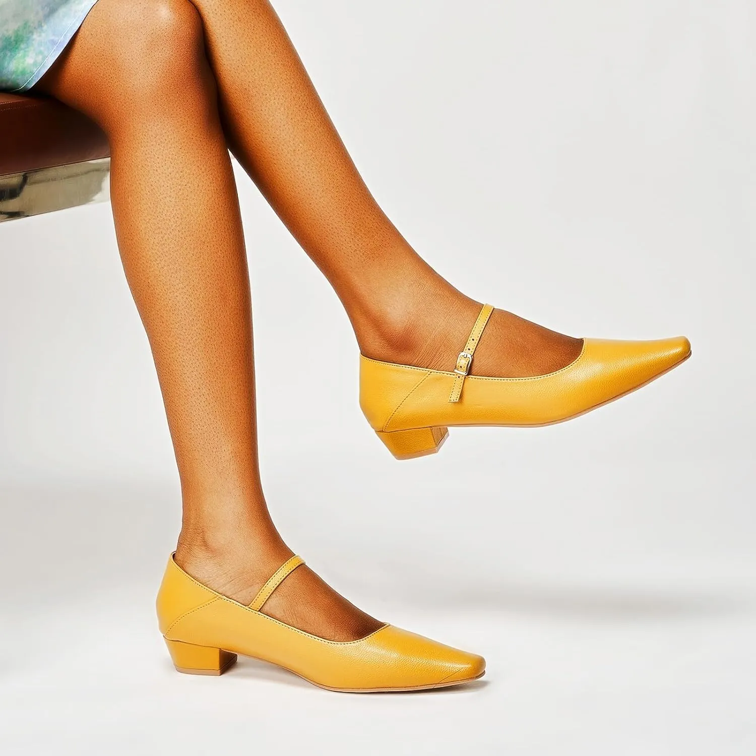 C.Paravano Convertible Mary Jane Shoes for Women - Fold Down Heel Shoes Low Mules Two-Way Adjustable Backless Loafers