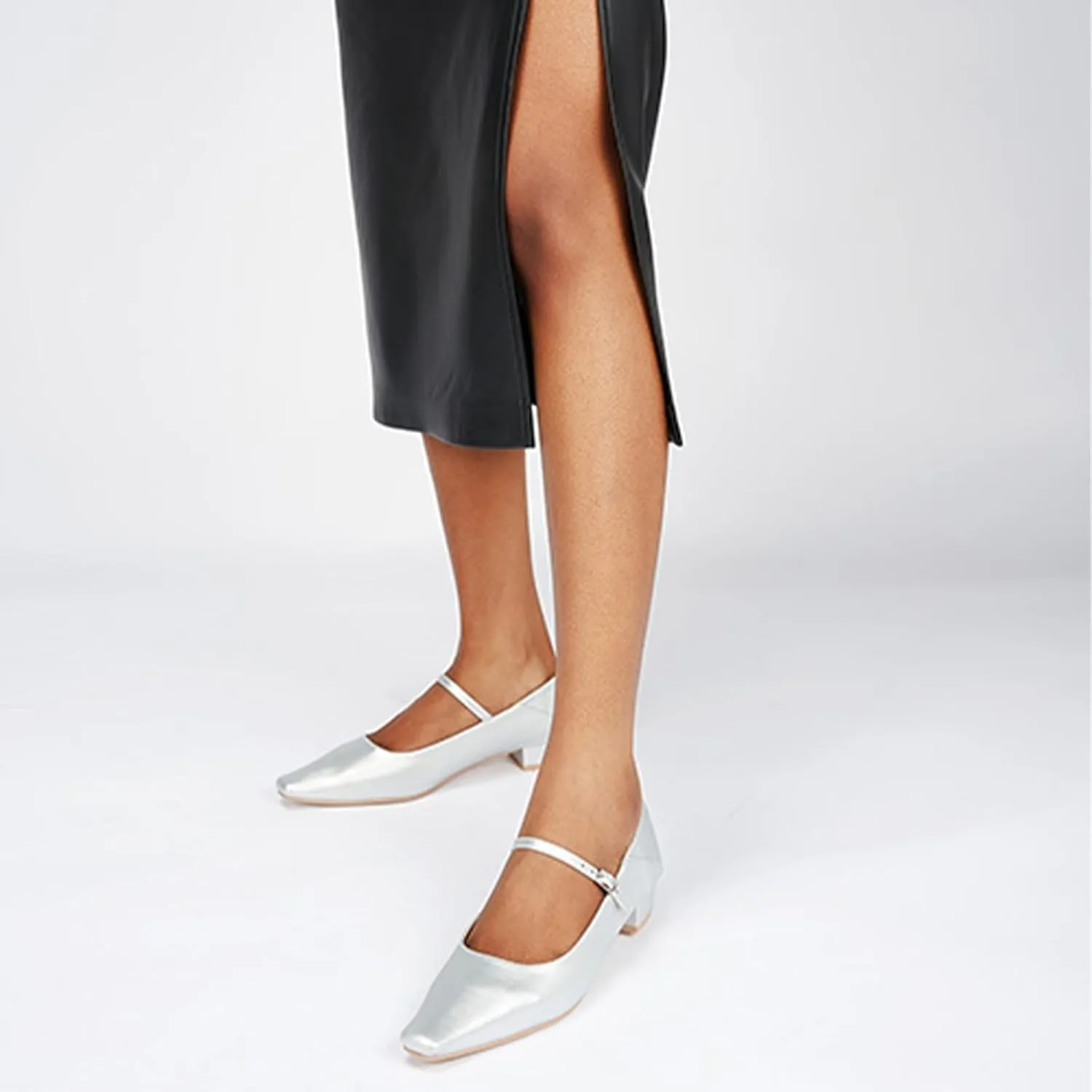 C.Paravano Convertible Mary Jane Shoes for Women - Fold Down Heel Shoes Low Mules Two-Way Adjustable Backless Loafers