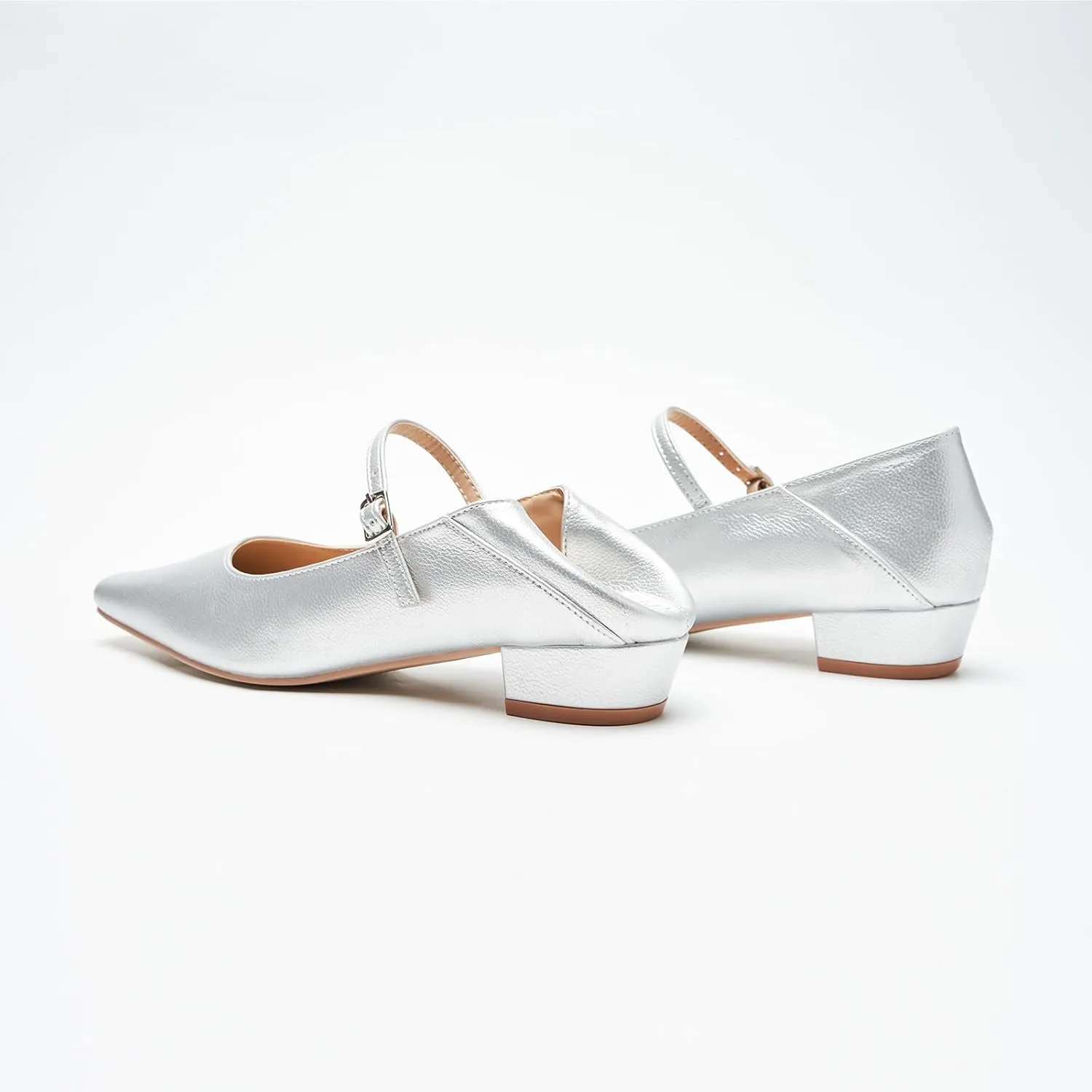 C.Paravano Convertible Mary Jane Shoes for Women - Fold Down Heel Shoes Low Mules Two-Way Adjustable Backless Loafers