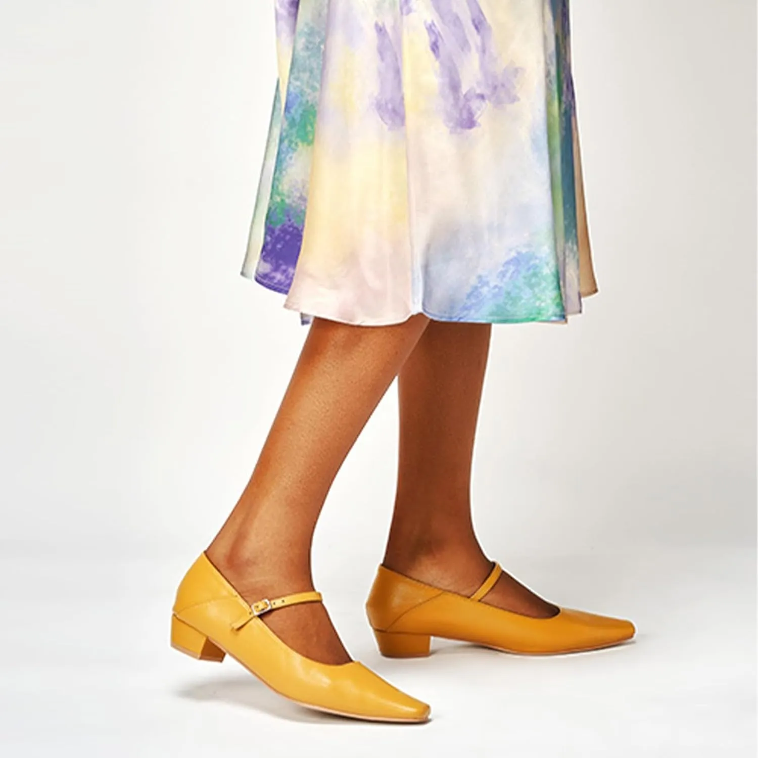 C.Paravano Convertible Mary Jane Shoes for Women - Fold Down Heel Shoes Low Mules Two-Way Adjustable Backless Loafers