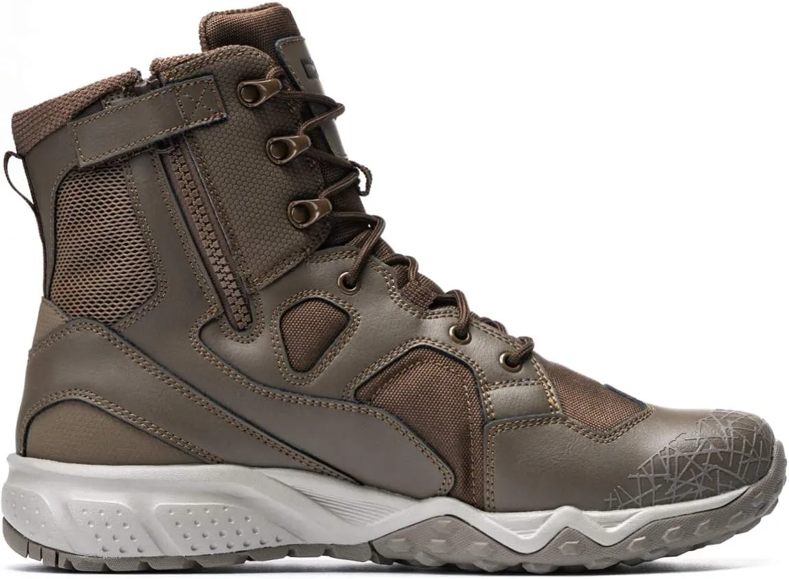 CQR Men's Military Tactical Boots, Lightweight 6 Inches Combat Boots, Durable EDC Outdoor Work Boots