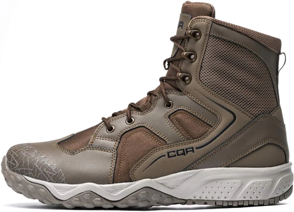 CQR Men's Military Tactical Boots, Lightweight 6 Inches Combat Boots, Durable EDC Outdoor Work Boots