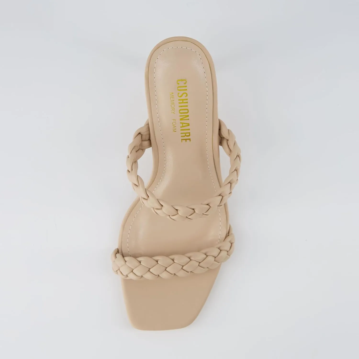 CUSHIONAIRE Women's Pippa braided dress sandals  Memory Foam, Wide Widths Available