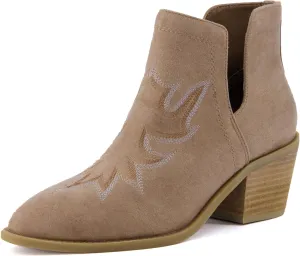 CUSHIONAIRE Women's Rustler Western bootie  Memory Foam, Wide Widths Available