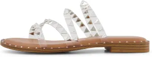 CUSHIONAIRE Women's Tonya Studded slide sandal with Memory Foam