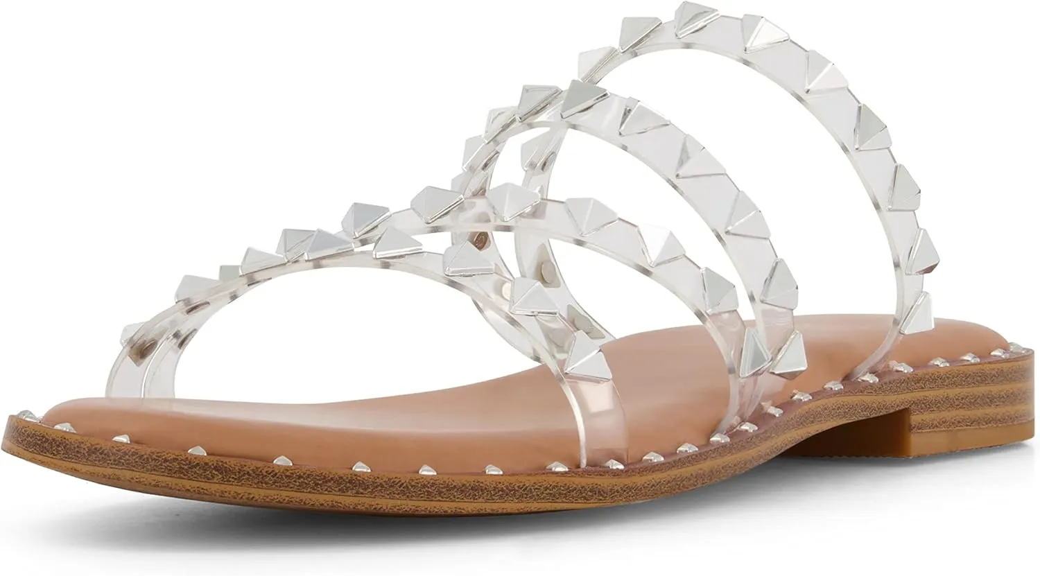 CUSHIONAIRE Women's Tonya Studded slide sandal with Memory Foam