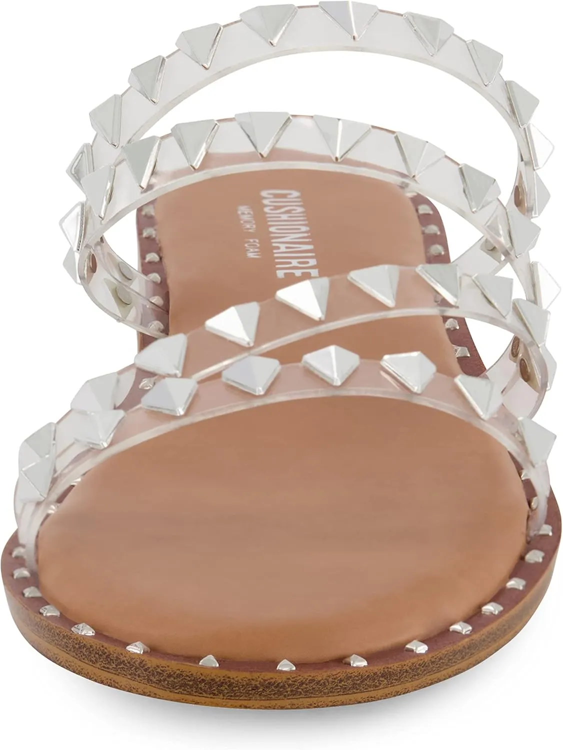 CUSHIONAIRE Women's Tonya Studded slide sandal with Memory Foam