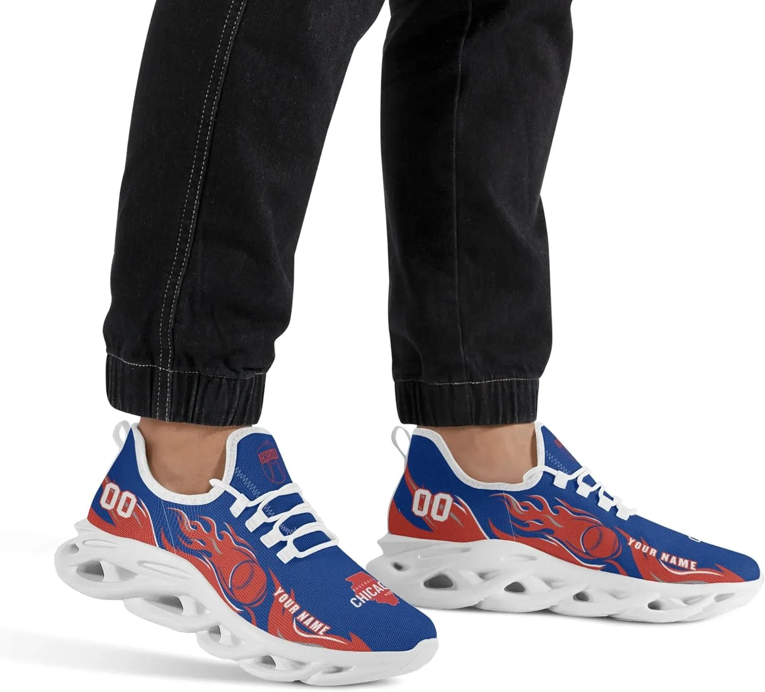 Custom Baseball Flex Control Sneakers Personalized Fan Men's Breathable Name Number Gift Workout Athletic Gym Slip-on Shoes