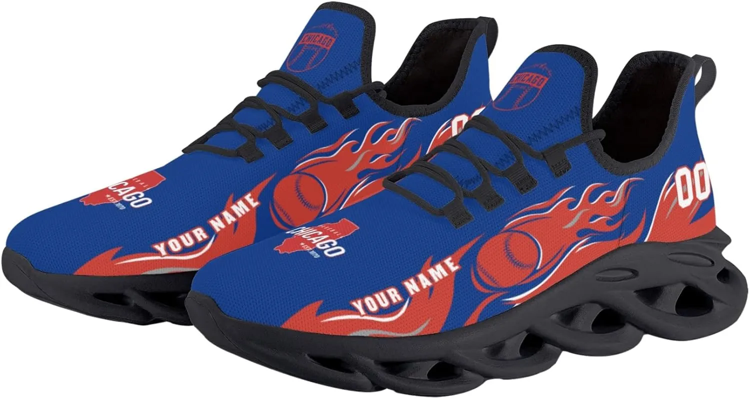 Custom Baseball Flex Control Sneakers Personalized Fan Men's Breathable Name Number Gift Workout Athletic Gym Slip-on Shoes