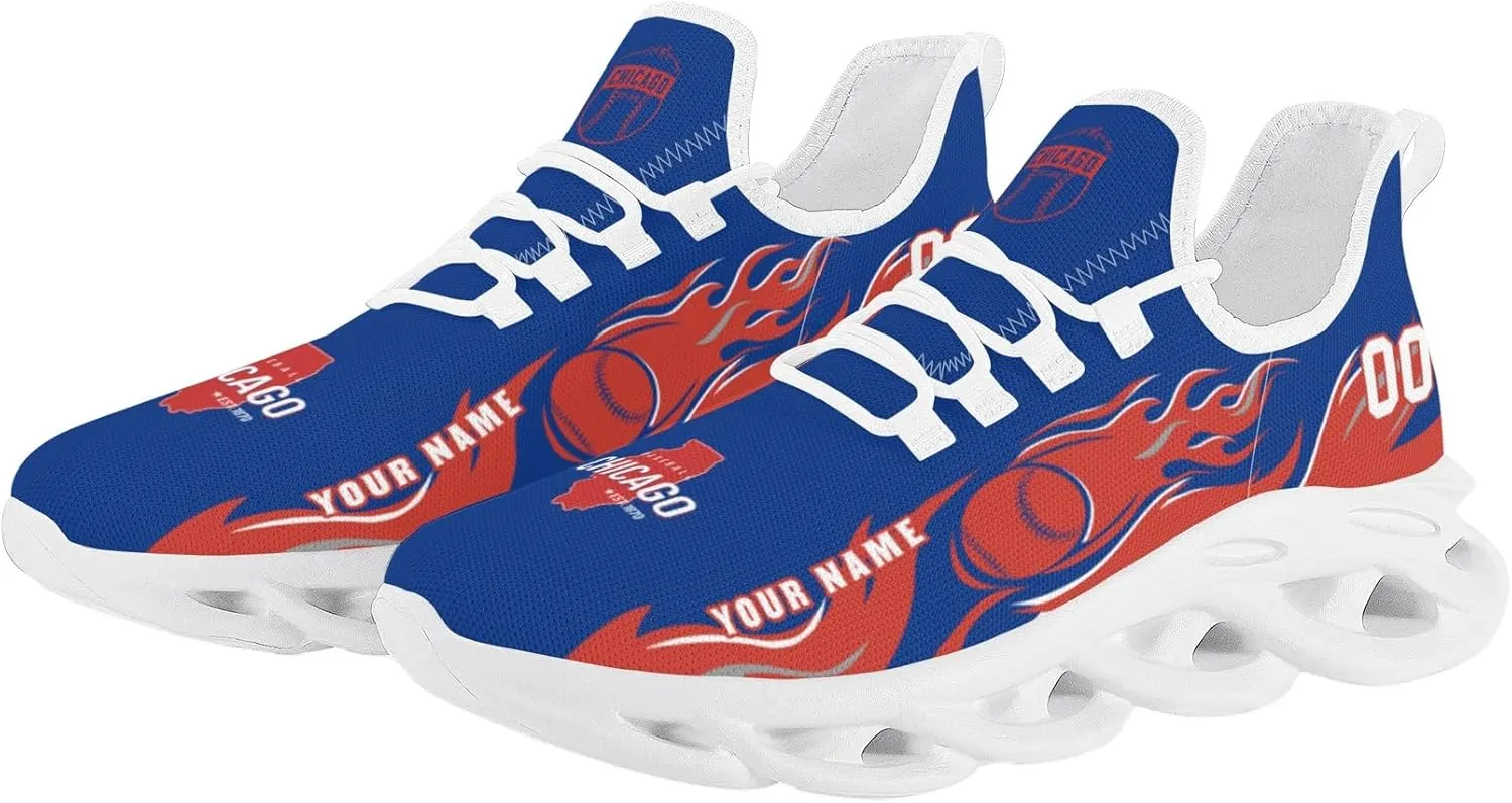 Custom Baseball Flex Control Sneakers Personalized Fan Men's Breathable Name Number Gift Workout Athletic Gym Slip-on Shoes