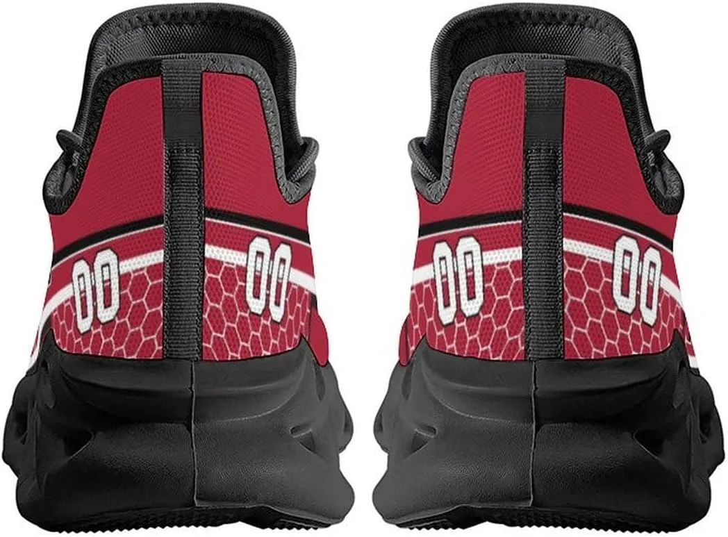 Custom City Football Flex Sneakers Personalized Name Number Athletic Shoes Fans Gifts Breathable Casual Shoes for Men Women