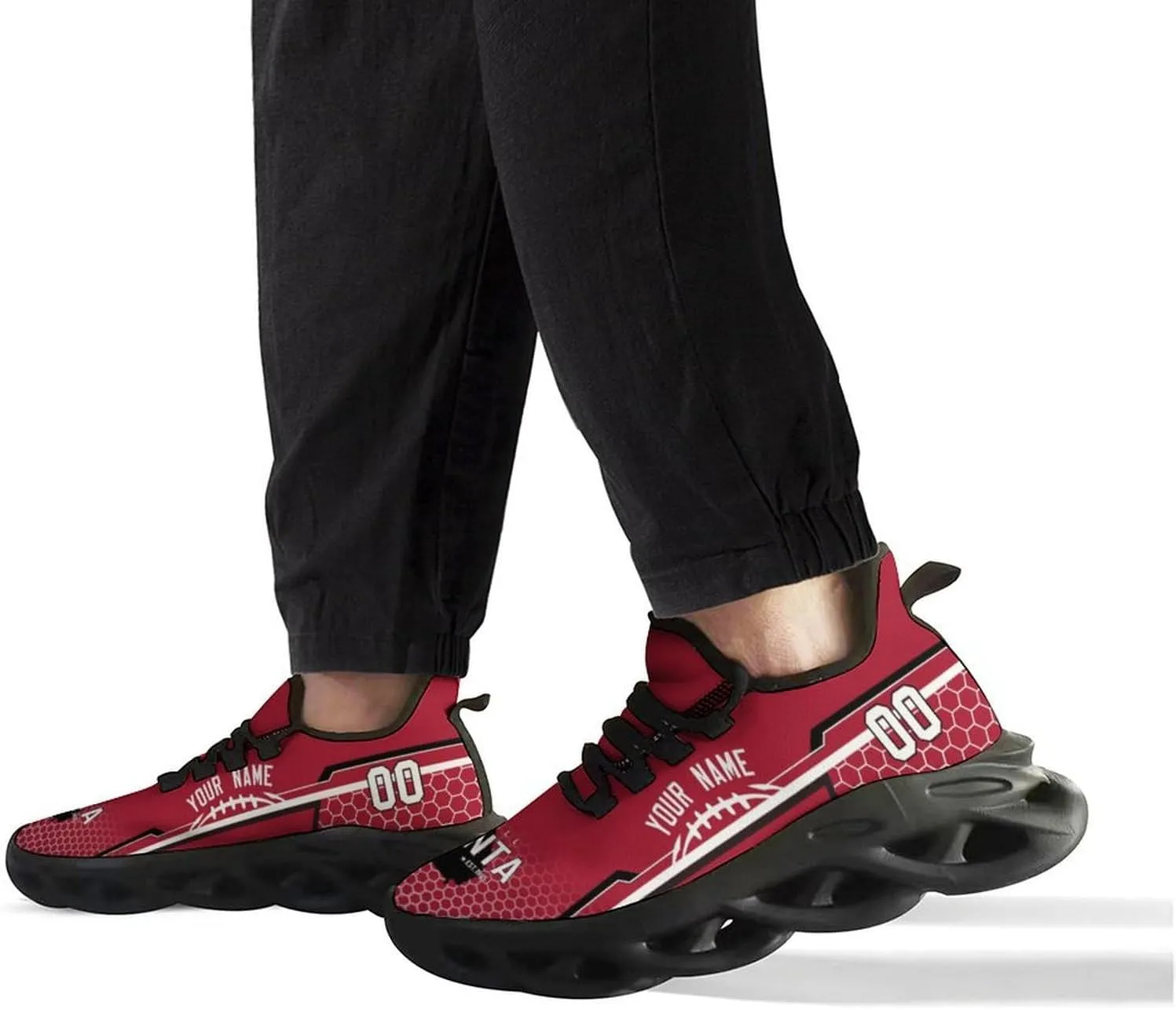 Custom City Football Flex Sneakers Personalized Name Number Athletic Shoes Fans Gifts Breathable Casual Shoes for Men Women